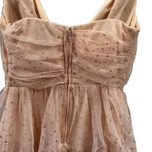 CITY TRIANGLES WOMEN/ YOUNG GIRLS DRESS SIZE 1COLOR ORANGE MELON CAP SLEEVE - Picture 3 of 13